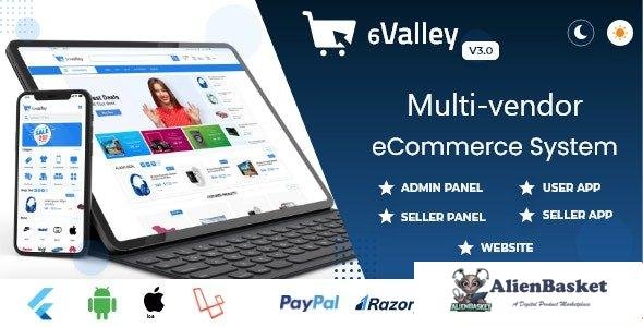 57270  6valley Multi-Vendor E-commerce v3.0 - Complete eCommerce Mobile App, Web, Seller and Admin P
