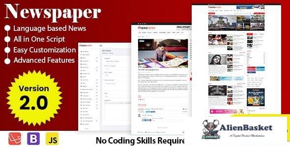 57315  Newspaper v2.0 - Responsive News, Magazine and Blog CMS Script