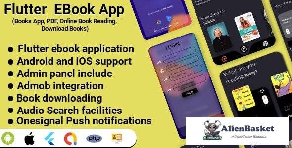 57375  Flutter EBook App (Online eBook Reading, Download eBooks,Books App) v2.0
