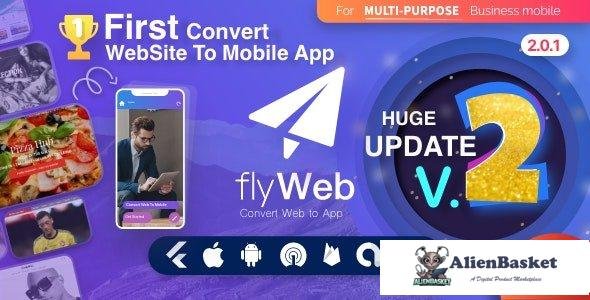 57381  FlyWeb for Web to App Convertor Flutter + Admin Panel v2.0.1