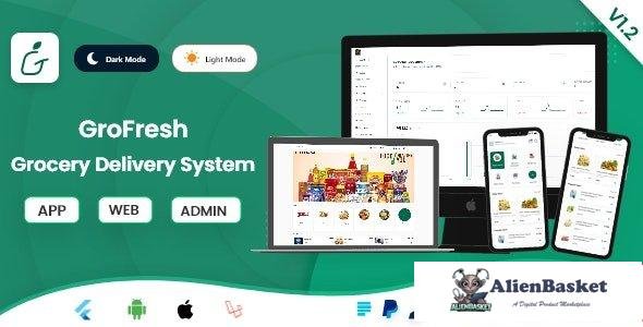 57716  GroFresh v1.2 - Grocery, Pharmacy, eCommerce, Store App and Web with Laravel Admin Panel + De
