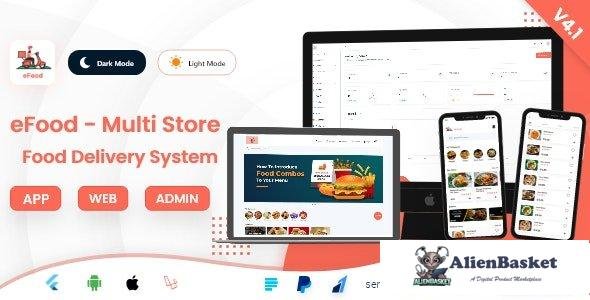57720  eFood v4.1 - Food Delivery App with Laravel Admin Panel + Delivery Man App