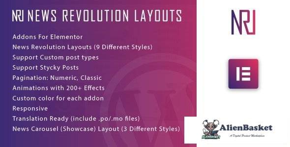 57753  News Revolution Layouts for Elementor v1.0 - WordPress Plugin