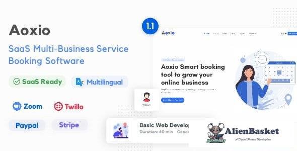 57956  Aoxio v1.1 - SaaS Multi-Business Service Booking Software - 