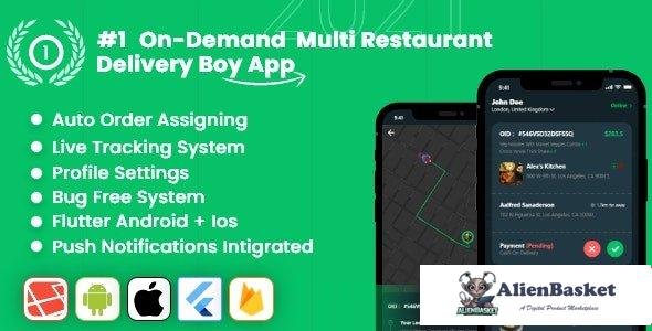 58029  Delivery App - Multiple Restaurants Food Ordering Flutter App Mealup v4.0