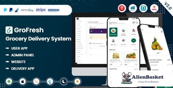 58788  GroFresh v3.0 - (Grocery, Pharmacy, eCommerce, Store) App and Web with Laravel Admin Panel + 
