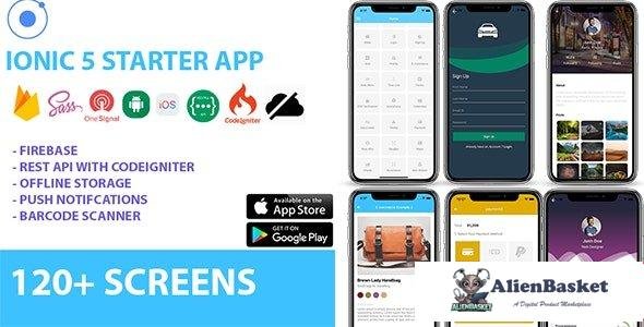 58154  Ionic 5 / Angular 5 UI Theme / Template App - Multipurpose Starter App