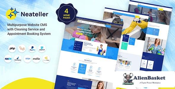 58228  Neateller v1.3 - Multipurpose Website CMS with Cleaning Service and Appointment Booking Syste