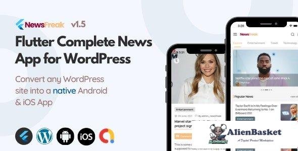 58293  Newsfreak v1.5 - Flutter News App for WordPress