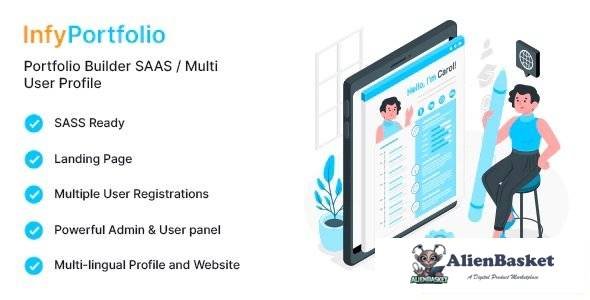 58344  InfyPortfolio-Saas v1.0 - Laravel Saas Personal Portfolio / Resume / CV Website Theme