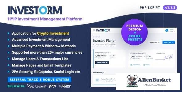58397  Investorm v1.1.3 - Advanced HYIP Investment Management Platform - 