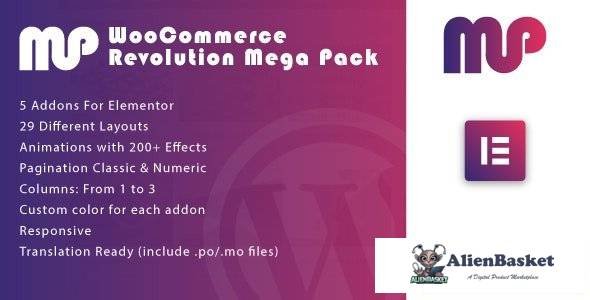 58552  WooCommerce Revolution Mega Pack for Elementor v1.0