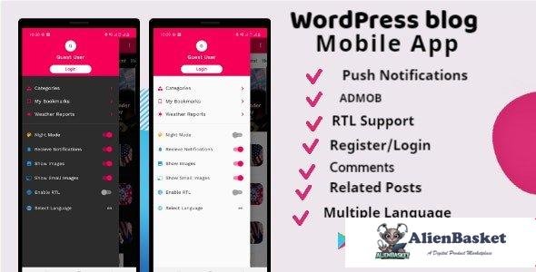 58660  Flutter Wordpress Mobile App Supports Android & IOS v1.0
