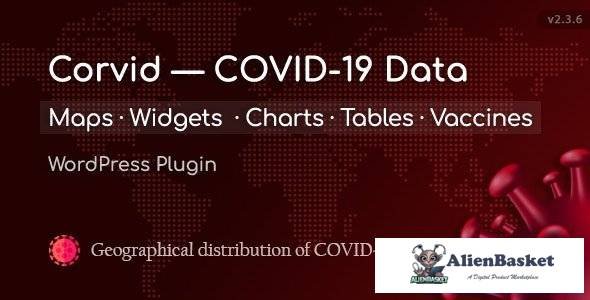 58684  Corvid v2.3.6 - Covid-19 data Maps & Widgets for WordPress
