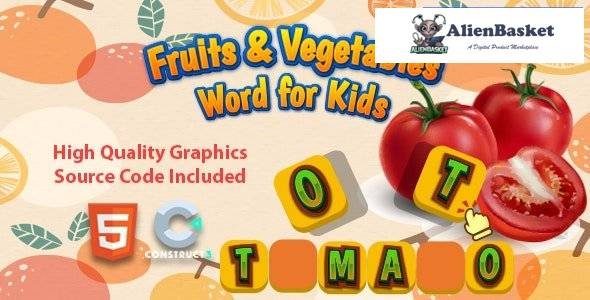 58956  Fruits & Vegetables Word for Kids v1.0