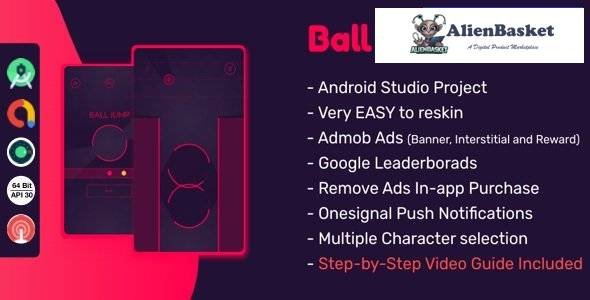 59027  Ball Jump : (Android Studio+Admob+Reward Ads+Multiple Characters+Remove Ads+Leaderboards+Ones