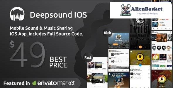 61788  DeepSound IOS v1.2.9 - Mobile Sound & Music Sharing Platform Mobile IOS Application