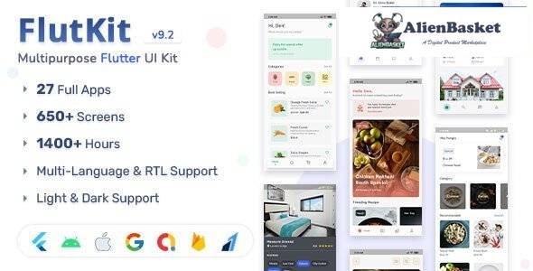 59198  FlutKit v9.2.0 - Flutter UI Kit