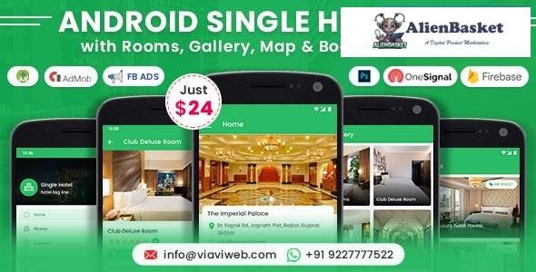 62628  Android Single Hotel Application with Rooms, Gallery, Map & Booking System v6.0 - 