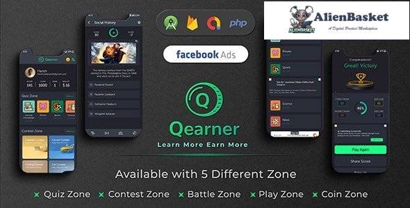 59385  Qearner v1.0.3 – Quiz App - Android Quiz game with Earning System + Admin panel - 