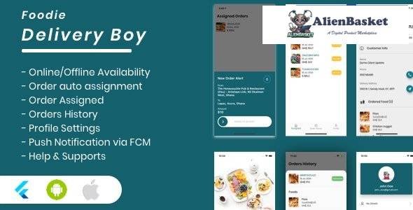 59448  Foodie Delivery Boy For Foodie Multi-Restaurants Flutter App v2.0.0