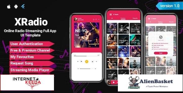 59623  XRadio v1.0 - Online Radio Streaming Flutter App UI Kit