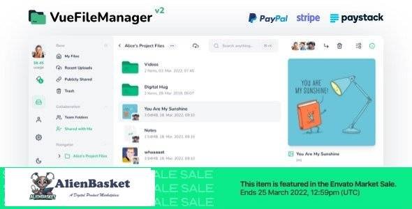 59666  Vue File Manager v2.0.2 - Store, Share & Get Files Instantly - Private Cloud Build on Vue & L