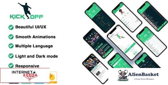 59722  Kick-Off v1.0 - Multiple Languages ( LiveScore, Events, statistics,... ) Api Flutter Applicat