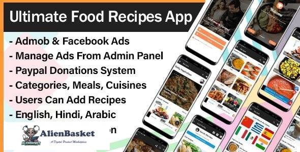 59888  Ultimate Food Recipes App with Admin Panel v2.0
