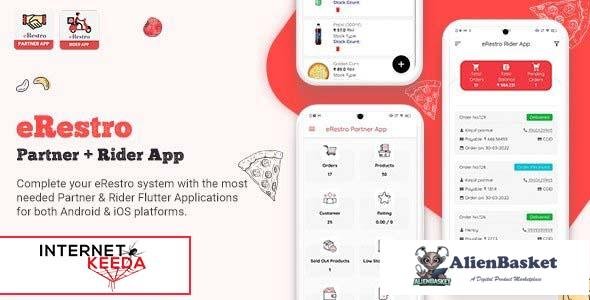 59961  eRestro - Flutter Partner & Rider App for Multi Restaurant & Vendor - Food Ordering System v1