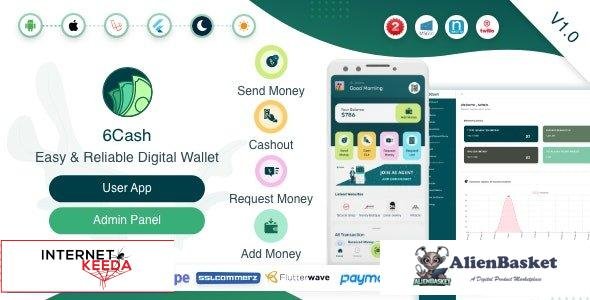 60015  6Cash v1.0 - Digital Wallet Mobile App with Laravel Admin Panel