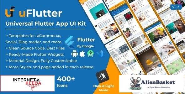 60067  uFlutter v1.3 - Universal Flutter UI Kit - Biggest Kit Widgets & Templates Multipurpose Flutt