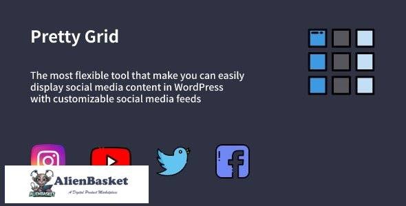 60170  Pretty Grid v1.0.2 - WordPress Social Feed Gallery Plugin