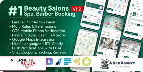 60359  Beauty Salons, Spa, Massage, Barber Booking, Business Listing Multi-Vendor App with Admin Pan