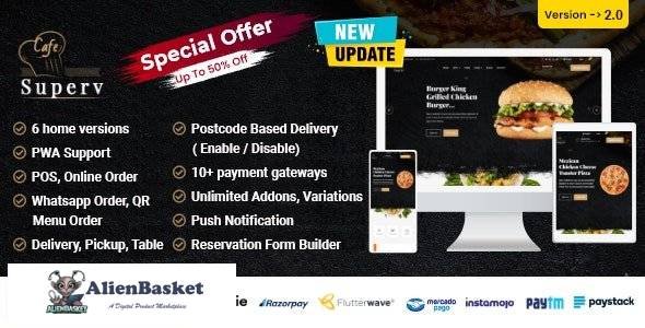 60464  Superv v2.0 - Restaurant Website Management with QR Code Menu