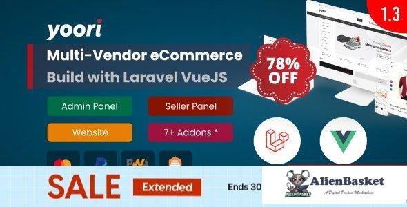 60473  YOORI v1.3 - Laravel Vue Multi-Vendor PWA eCommerce CMS