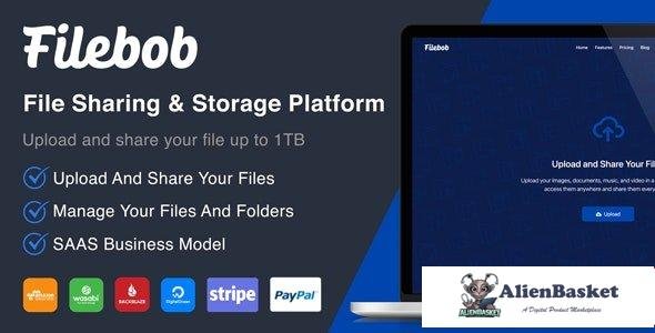 60524  Filebob v1.4.0 - File Sharing And Storage Platform (SAAS)