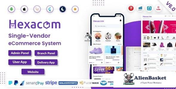 65398  Hexacom v7.2 - single vendor eCommerce App with Website, Admin Panel and Delivery boy app - n
