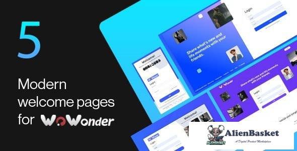 60616  Wonderful v1.2 - The Ultimate Welcome Page Themes For WoWonder
