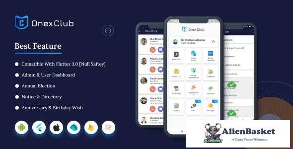 60751  Onex Club multi-purpose Flutter App v1.0