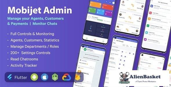 64164  Mobijet ADMIN v1.0.15 - Manage & Monitor Agents, Customer & Payments | Android & iOS Flutter 