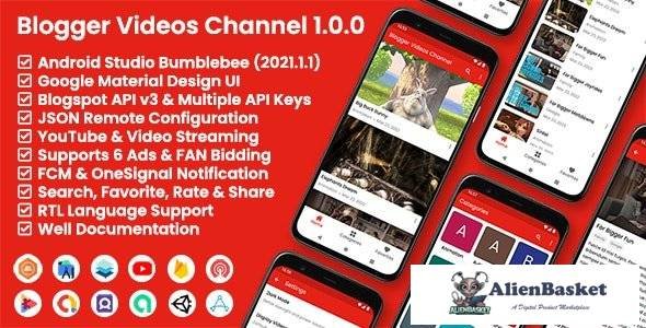 60818  Blogger Videos Channel v1.0.0 - Blogger API v3