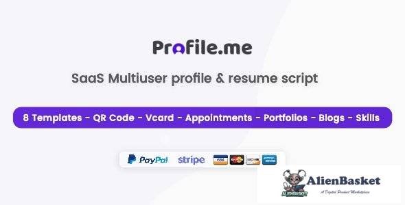 60913  Profile.me v2.2 - Saas Multiuser Profile Resume & Vcard Script