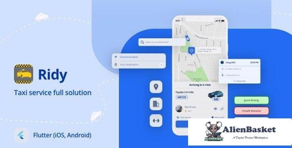 62119  Ridy Flutter v2.3.3 - Full Taxi solution