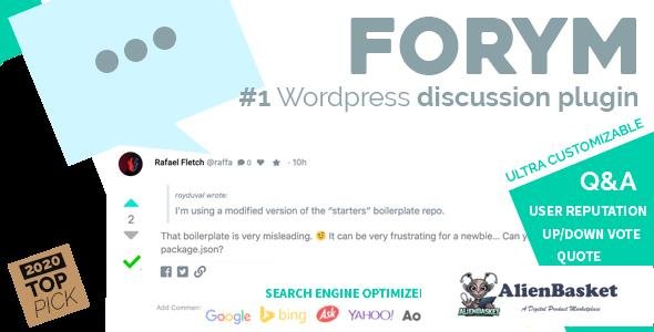 60955  Forym v1.5.8 - Modern Discussion Forum for Wordpress