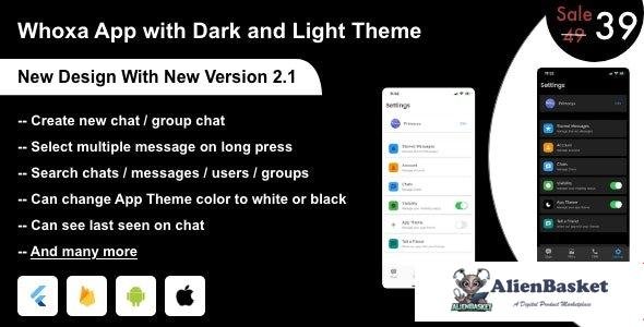60976  Whoxa v2.0.4 - Whatsapp Clone flutter App with Firebase (Audio/Video call)