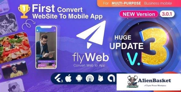 61041  FlyWeb v3.0.1 - Web to App Convertor Flutter + Admin Panel - 