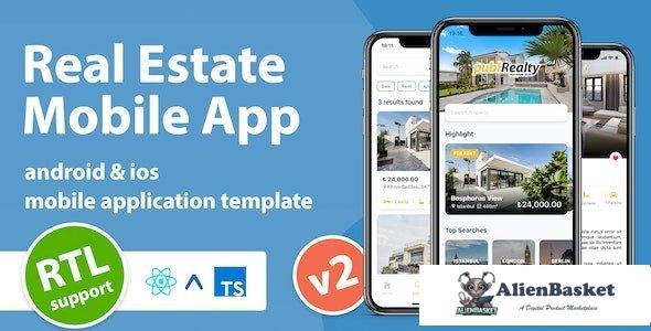 61048  Real Estate Mobile App Template With React Native v5.0