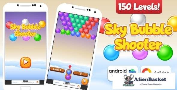 61113  Sky Bubble - Shooter Game Android Studio Project with AdMob Ads -  20 September 2022