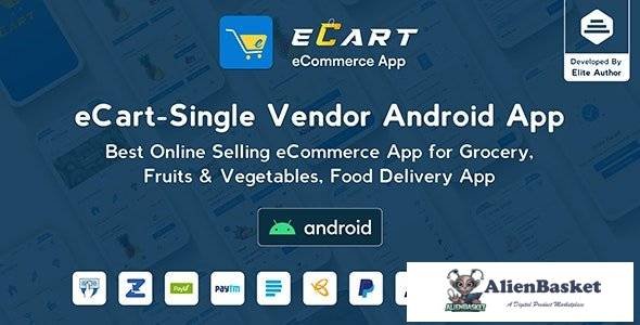 61210  eCart v5.0.0 - Grocery, Food Delivery, Fruits & Vegetable store, Full Android Ecommerce App